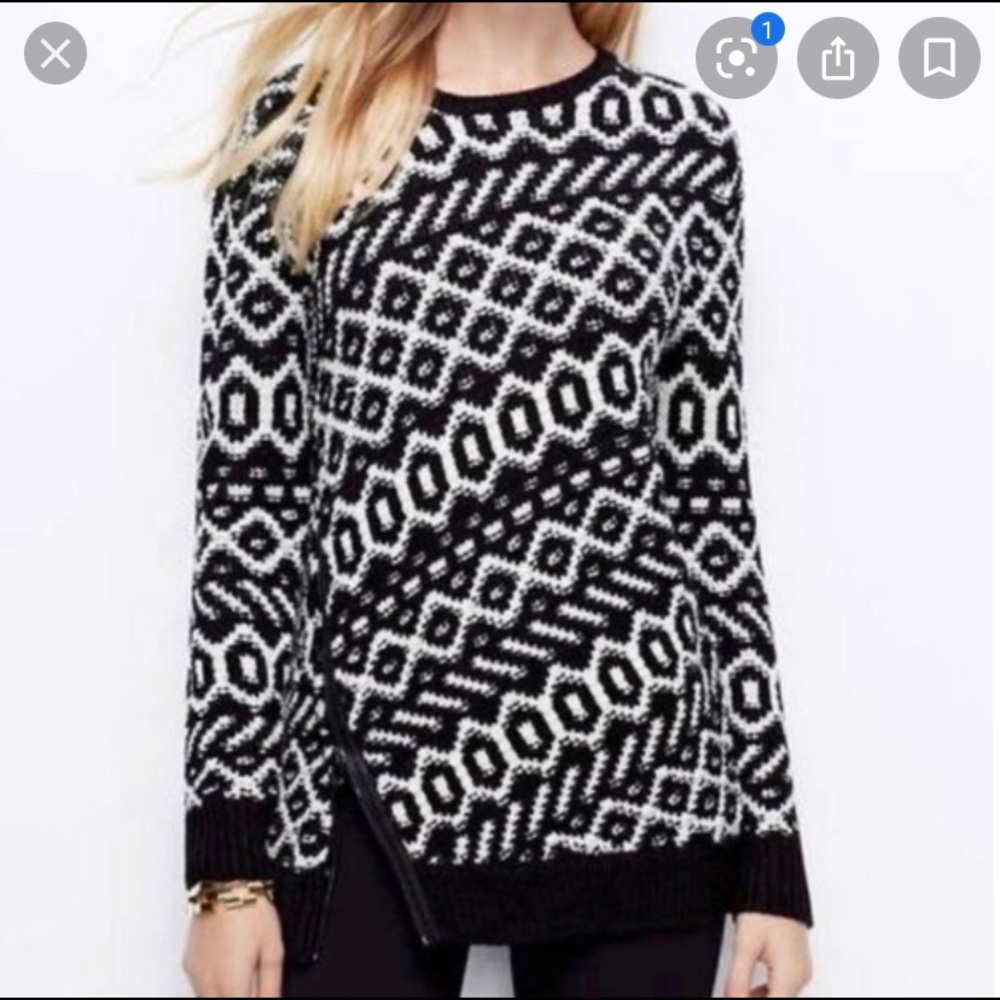 Ann Taylor wool sweater with zipper size xs EUC